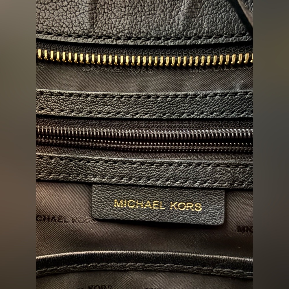 Michael Kors Lock Black and Gold Satchel with Luxurious Leather - Picture 15 of 16